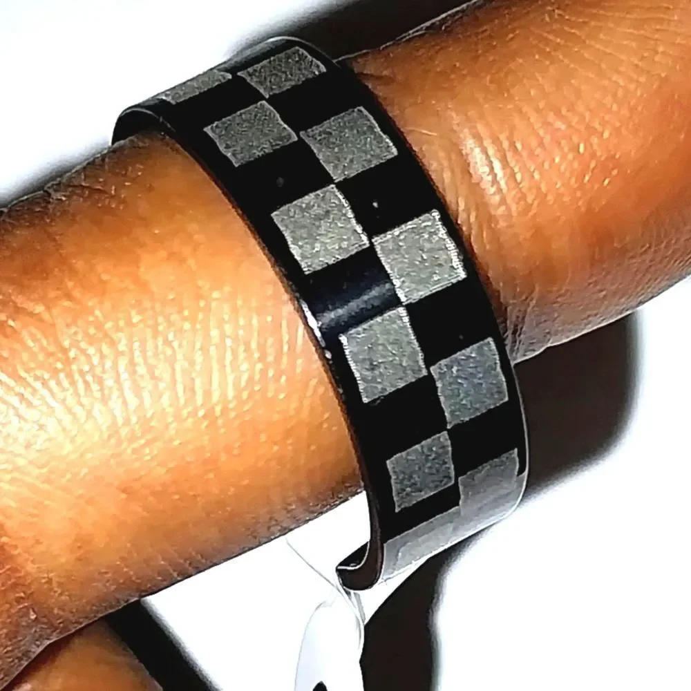 Stainless steel wide band hypoallergenic nickel free Men's ring sz 10